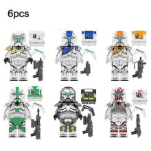 6 Stück Zusammengebautes Spielzeug Star Wars Republic Commando Zusammengebaute Bausteinfiguren Spielzeug