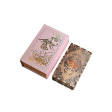 (A)78 Tarot Cards with Guidebook, PVC Waterproof Anti-Wrinkle Luxury Gold Foil Classic Rider Waite Tarot Cards Deck with Exquisite Box for Beginners a