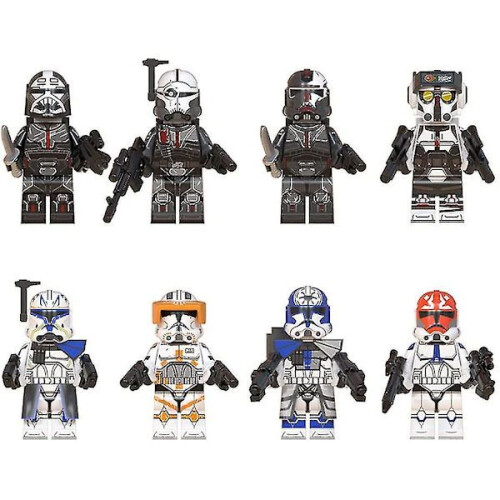 8 pcs Star Wars minifigure Clone Wars Bad Batch Captain Rex Commander Cody