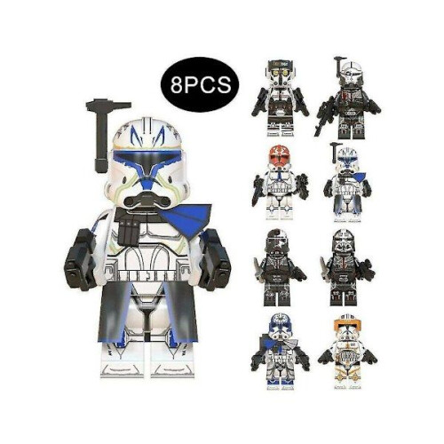 8 pcs Star Wars minifigure Clone Wars Bad Batch Captain Rex Commander Cody 1