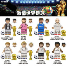 Soccer Series Star World Cup Match Minifiguren Kinderspeelgoed Assemblage Bouwstenen Tas TV6505 (7033-7040)