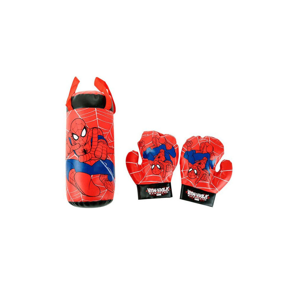Spider-Man Punching Bag for Kids, Punching Bag Toy with Boxing Gloves and Adjustable Stand, Birthday