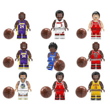 Hochwertiges 9-teiliges Minifiguren-Set mit allen Stars, Spielzeugen, Actionfiguren, Basketball