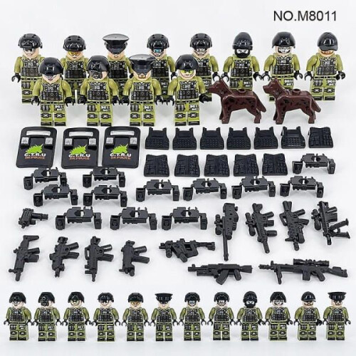 Série militaire - Jeux de construction - 12 minifigurines