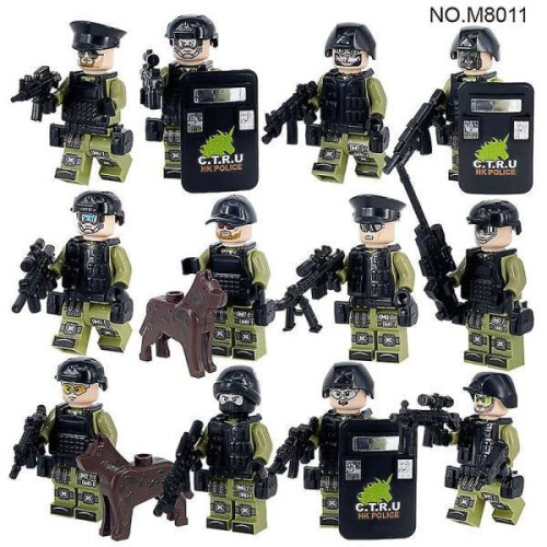 Série militaire - Jeux de construction - 12 minifigurines 2