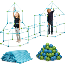 130-delige bouwset - Indoor speeltechniekset met creatief bouwspeelgoed voor kinderspeelplaatsen