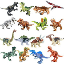 16 stücke Dinosaurier Bausteine Velociraptor Stegosaurus Triceratops Ankylosaurus Tyrannosaurus Pterodactyl