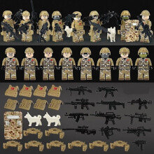 8 Stück City Police SWAT Army Minifiguren Soldatenserie mit Zubehör Bausteine Minifiguren