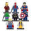 Ensemble de 8 figurines de super-héros à construire, mini-figurines et jouets_lo 1