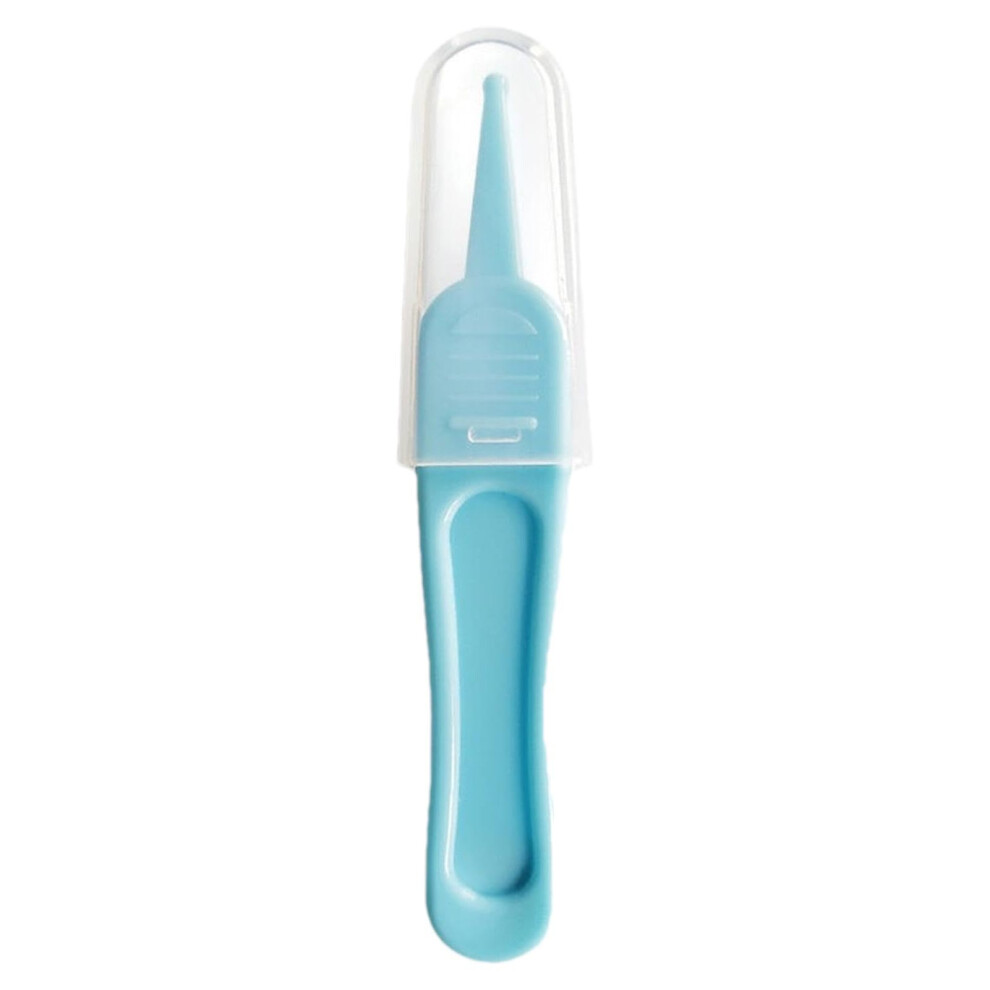Nose Cleaning Tweezers For Babies - Portable Safe Round Pliers For Nasal Passages And Ear Canal Cleaning - Blue