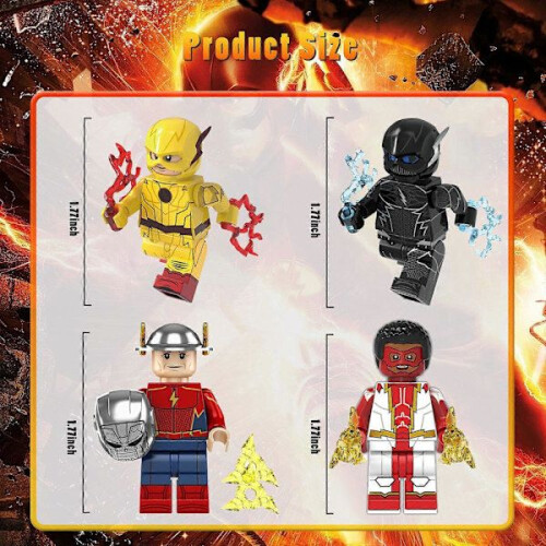 Ensemble de 8 figurines de super-héros Flash, jeu de construction, figurines de héros de combat à collectionner 1