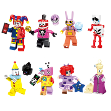 8 pièces de blocs de construction numériques The Amazing Digital Circus - Modèle de figurine de dessin