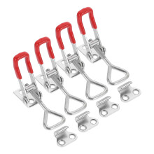 High Performance Toggle Latch Clamp Lock Set of 4 for Cabinet Doors and Industrial Equipment, Heavy Duty Metal Construction