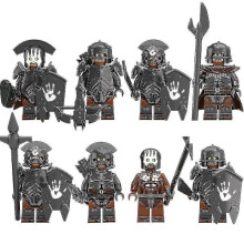 8-teiliges Set mit Minifiguren aus der „Herr der Ringe“-Reihe, Bausteine-Set, Mini-Actionfiguren der