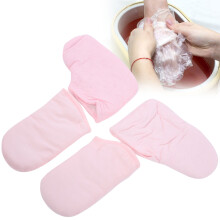 Paraffinwachs-Handschuhe Set Pink Isolierte Hand- und Fußspa-Behandlung 28x15cm