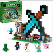 Bauset, Minecraft Sword Outpost 21244 Bauspielzeug, Enthält Creeper, Krieger, Schwein und Skelett
