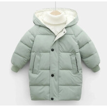 (Green, 8-9 Years) Baby Children Winter School Thick Warm Hood Outerwear Coat Jacket Boys Girls