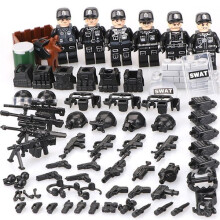 Battle Brick -sarjan SWAT-poliisiupseerin mellakantorjuntaminihahmo | Pakattu Yhdysvalloissa | Aito