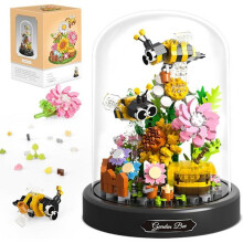 Bloemenboeket Bouwset, 588 Stuks Dieren Bloemen Botanische Collectie Mini Stenen Bouwspeelgoed voor
