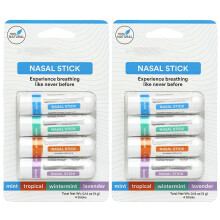 Pack of 8 Nasal Stick Smelling Pens for Clogged Nose Relief, Essential Oils and Menthol for Improved Breathing and Focus