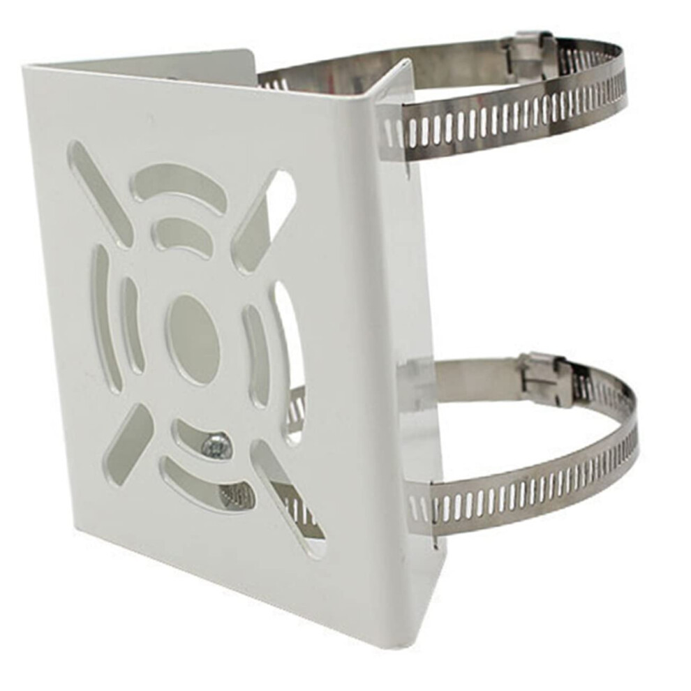 Pole Mount Bracket For Vertical Poles, Adjustable Adapter With Loops For Dome Cctv Installation, Durable And Secure 6482260315775
