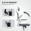Homcom (Grey) HOMCOM High Back Mesh Computer Desk Chair with Lumbar Support 7