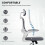 Homcom (Grey) HOMCOM High Back Mesh Computer Desk Chair with Lumbar Support 4