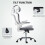 Homcom (Grey) HOMCOM High Back Mesh Computer Desk Chair with Lumbar Support 8