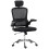 Homcom (Black) HOMCOM High Back Mesh Computer Desk Chair with Lumbar Support 2