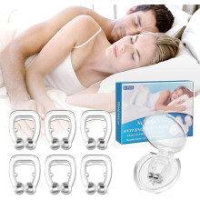 Snoring Stopper, Anti Snoring Nose Clip Set of 4, Comfortable Silicone Nose Separators for Reduced Snoring Noise
