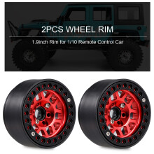 Set aus 2 Zinklegierung 1,9 Zoll Beadlock-Felgen mit 12 Löchern für 1/10 RC-Crawl-Auto