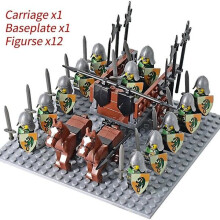 (Set 24)Medieval Knight Mini Action Figures Building Blocks Roman Chariot Chariot Soldier War Horse