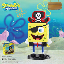 (985 st originalförpackning) SvampBob Fyrkant Mikropartiklar Blockstad Patrick Star Inkward Berlock