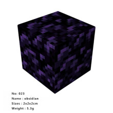 (17 obsidiaania) Laaja valikoima magneettisia Minecraft-kuutioita DIY-rakennuslelusarja 10 kpl 17 obsidiaania