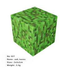 (05 tammenlehti) Laaja valikoima magneettisia Minecraft-kuutioita DIY-rakennuslelusarja 10 kpl 05 tammenlehti