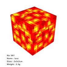 (68 laavaa) Laaja valikoima magneettisia Minecraft-kuutioita DIY-rakennuslelusetti 10 kpl 68 laavaa
