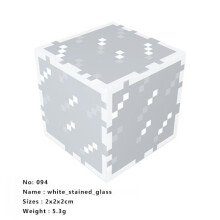 (70 valkoista lasimaalausta) Laaja valikoima magneettisia Minecraft-kuutioita DIY-rakennuslelusetti