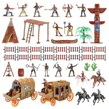 Spielzeug Kinder Cowboy Spielzeug Indianerpuppe Indianer Spielset Western Actionfiguren Wilder Westen