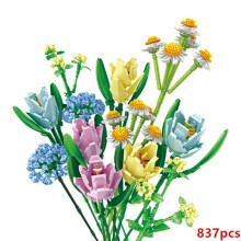 (Ilman alkuperäistä laatikkoa (.103)) Romanttinen ruusu, gypsophila-kukkamaljakko, päivänkakkara, puutarhakasvi,