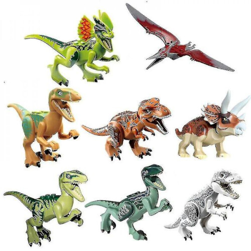 VenalisaWorld Dinosaurier-Bausteine, 8 Stück 1