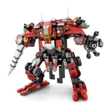 Tri-Wolf-Kampffahrzeugmodell, umwandelbarer ferngesteuerter Roboter, DIY-Bauspielzeug für Kinder.