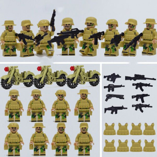 War Wolf Special Forces [Beutel mit 8 Figuren/Set] und Cobi Cada-Ausrüstung sind kompatibel