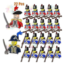 WW2 Militaire Keizerlijke Marine Soldaat Bouwstenen Rood Blauw Nummerstenen Educatief Speelgoed