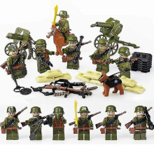 WO2 Militaire soldaten Militaire wapens Figuren Bouwstenen Geschenken Onderwijs (FMY)