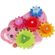 Houten bord met tandwielen, kofferbakbouwspeelgoed, Montessori-bord, peuter-sensorisch spel, bouwtechnieken