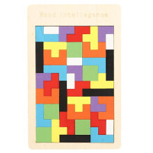 Houten puzzelblokken bordspel kinderen intelligentie bouw speelgoed