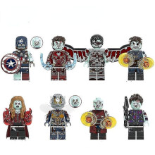 Zombie-Version der Avengers Super British Iron Man Falcon Dr. Qi Minifiguren-Bausteine