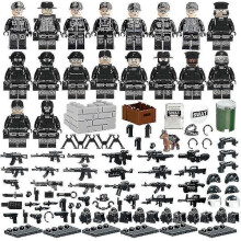 Set di 18 minifigure della serie militare, minifigure dei cattivi, giocattoli da costruzione