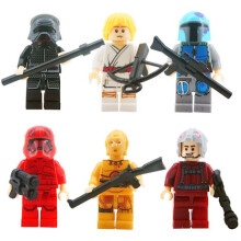 (Set van 6) Minifiguurbouwstenen Jedi Master Puzzelspeelgoed Set van 6