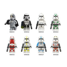 Minifiguren Storm Clone Soldier Geassembleerde Bouwstenen Speelgoed 8 stuks